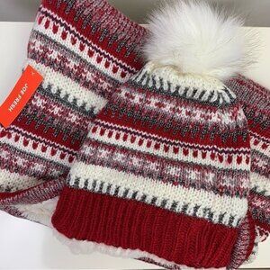 JOE Fresh Fair Isle Hat & Neckwarmer Set New